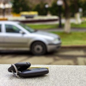 lost car keys on a marble slab